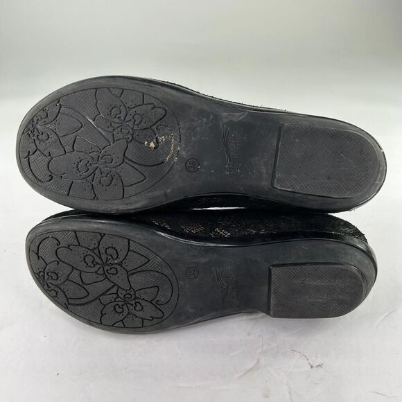 DANSKO Olivia Black Bronze Snake Metallic Shoes US 7.5 Slip On Loafer Clog - Picture 6 of 9